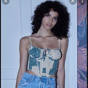 Out from under seersucker corset